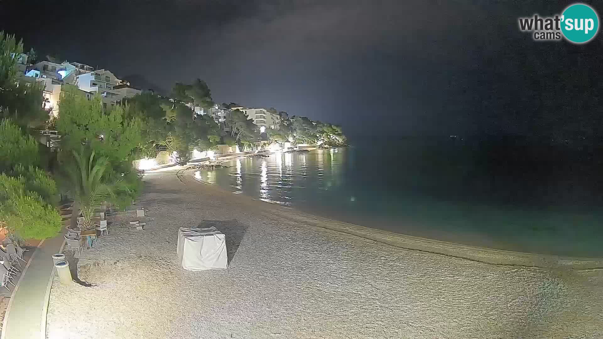 Webcam Lučica Strand Beach Brela – Liveblick von der Adriaküste