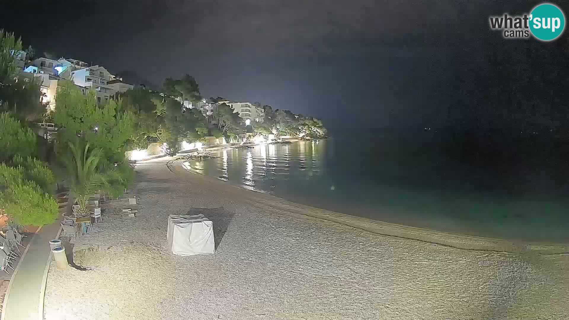Webcam Spiaggia Lučica Brela – Vista live sulla costa adriatica