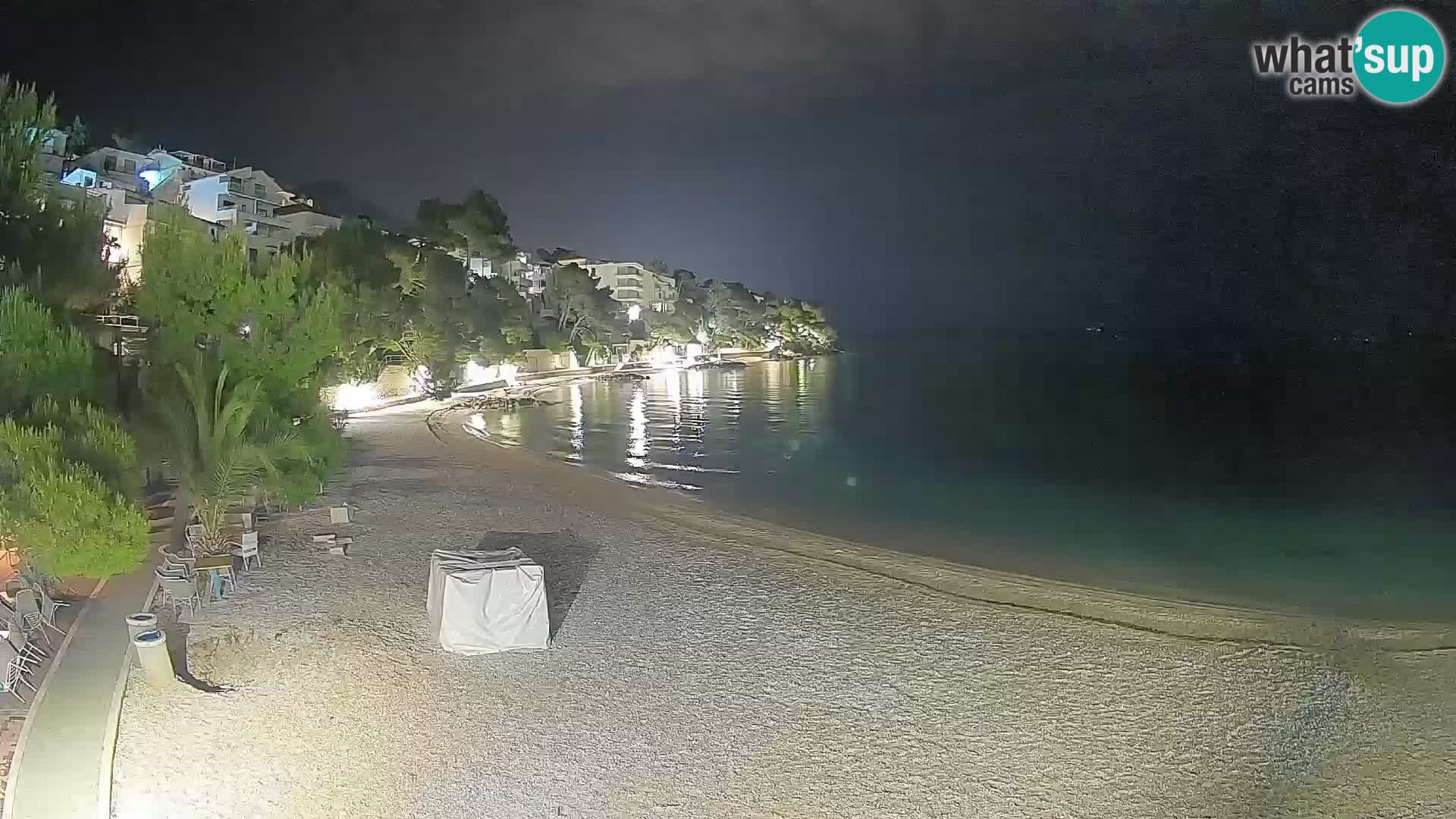 Webcam Plage Lučica Brela – Vue en direct sur la côte adriatique