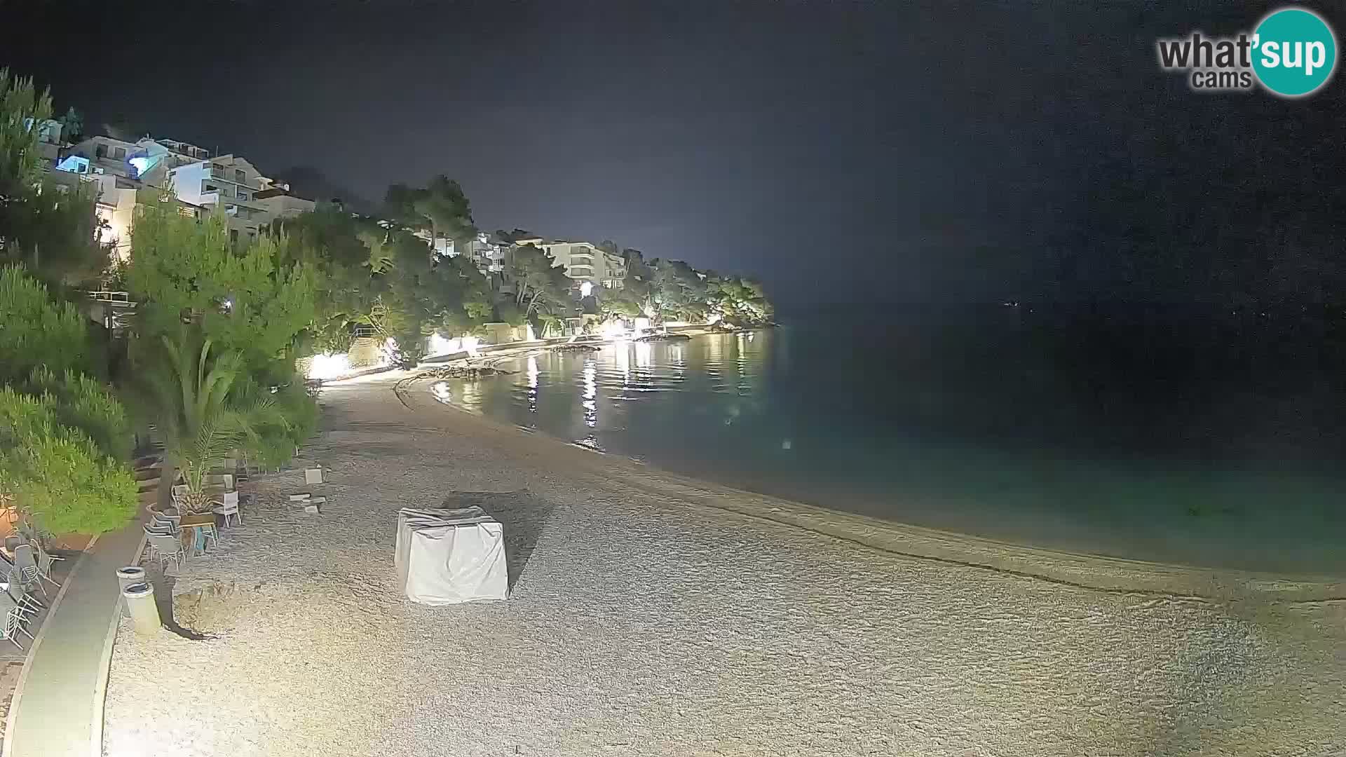 Webcam Spiaggia Lučica Brela – Vista live sulla costa adriatica