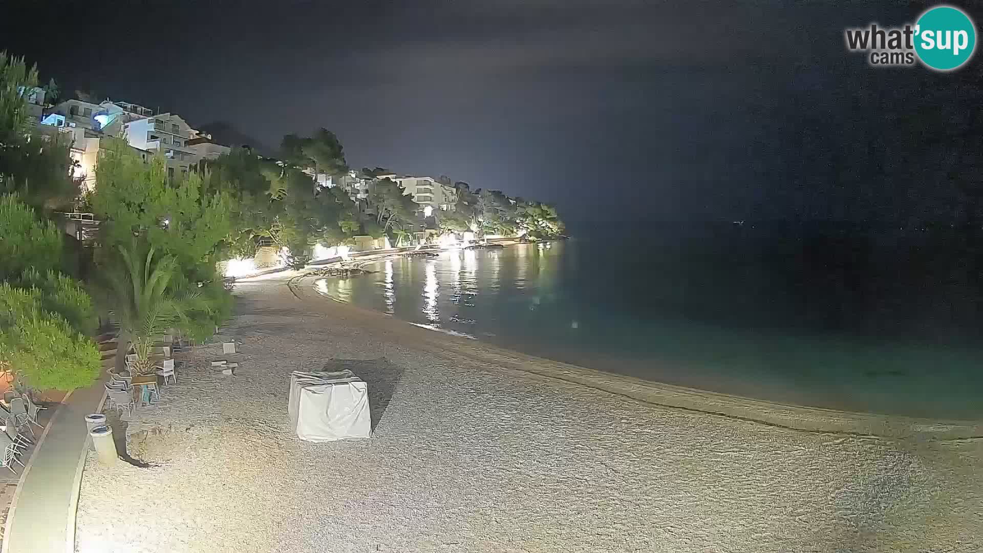 Webcam Playa Lučica Brela – Vista en directo de la costa adriática