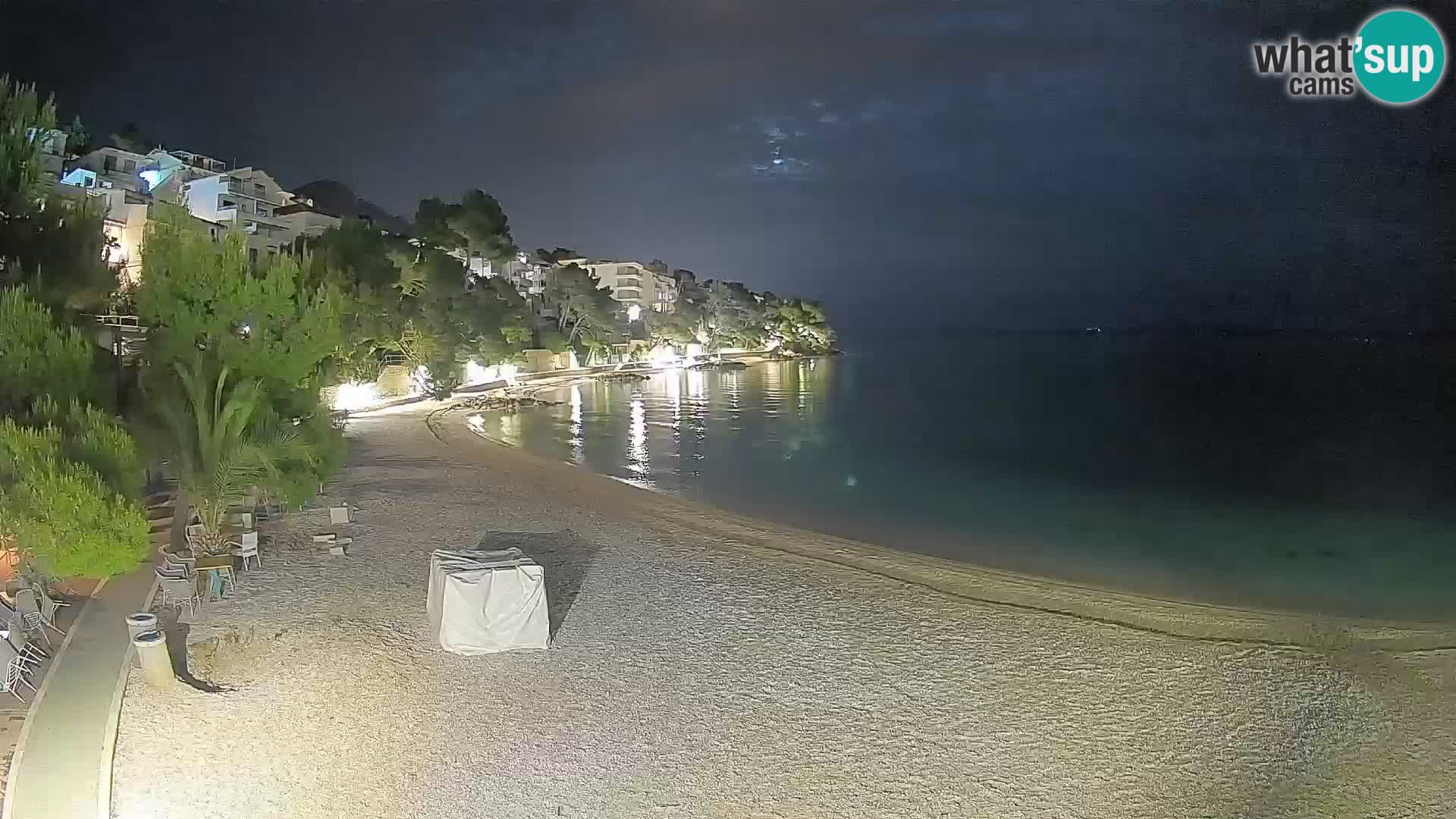 Webcam Spiaggia Lučica Brela – Vista live sulla costa adriatica