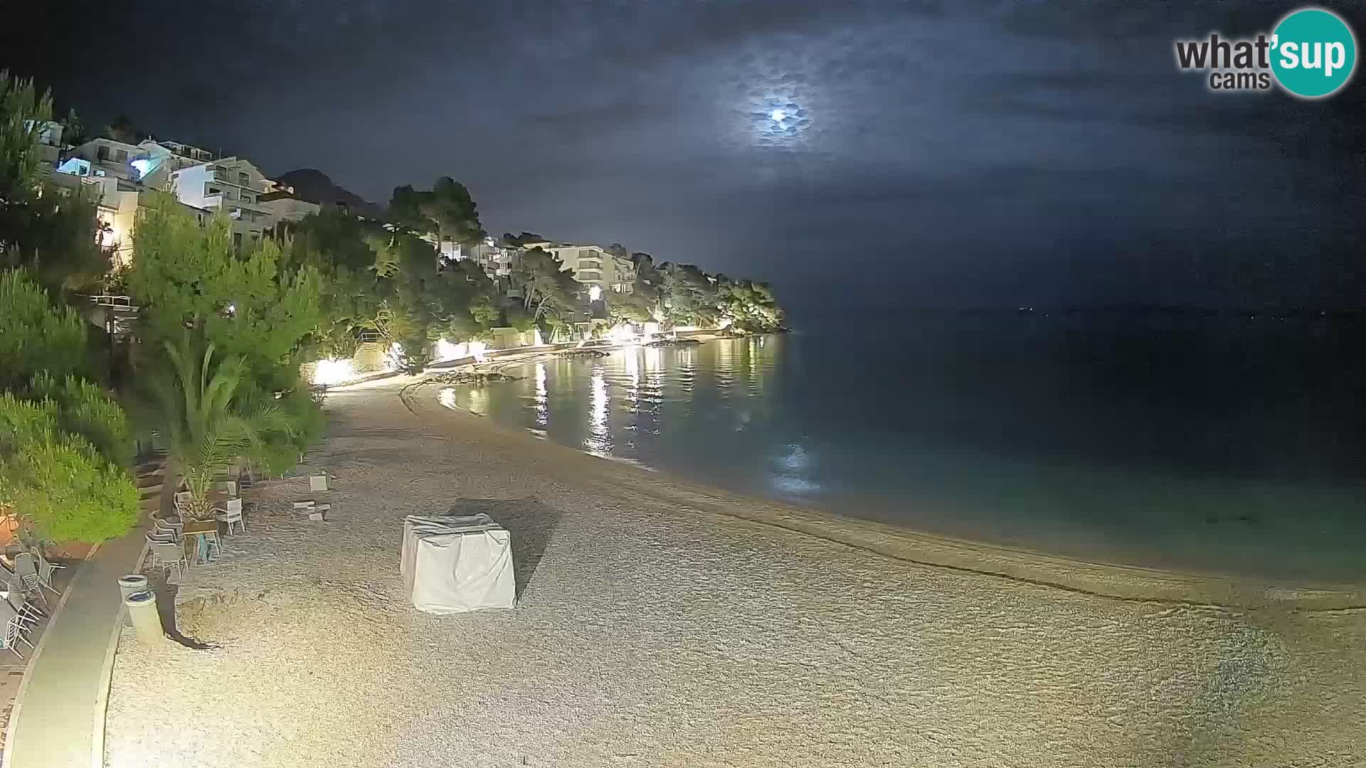 Webcam Playa Lučica Brela – Vista en directo de la costa adriática