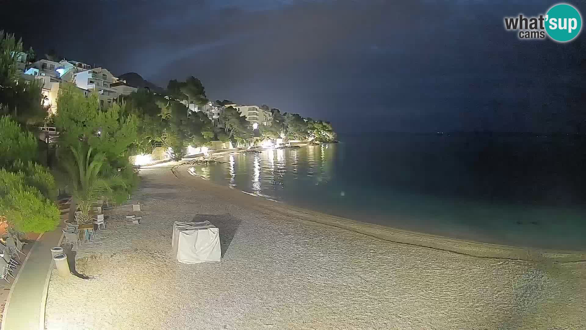 Webcam Spiaggia Lučica Brela – Vista live sulla costa adriatica