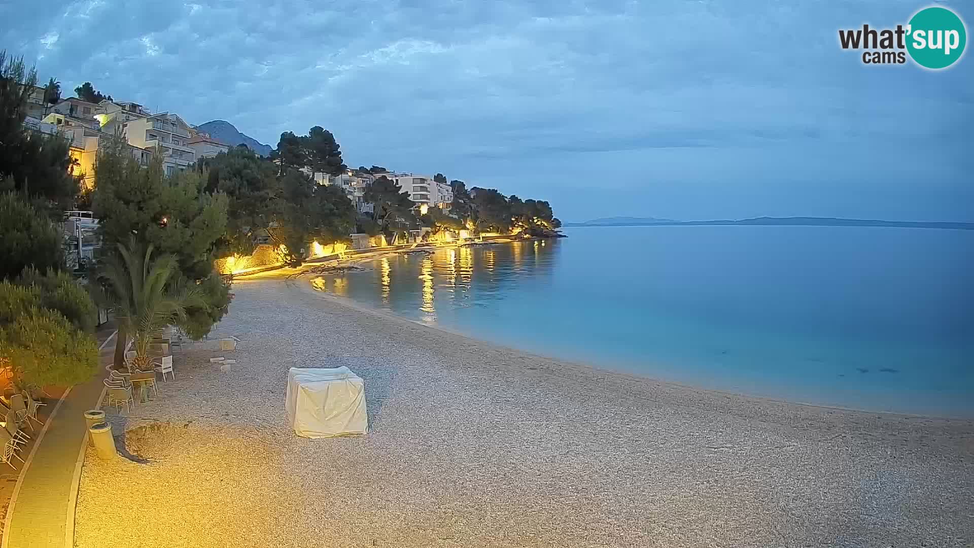 Webcam Spiaggia Lučica Brela – Vista live sulla costa adriatica