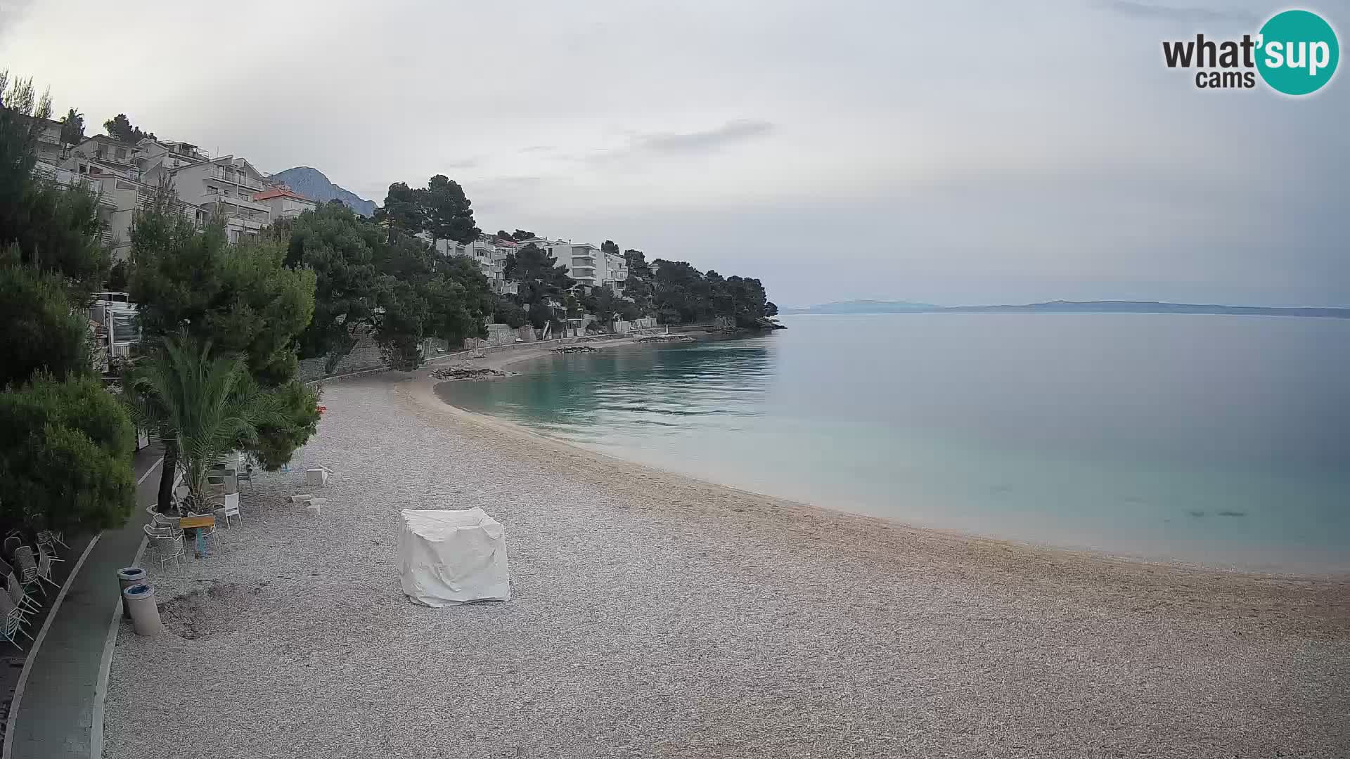Webcam Playa Lučica Brela – Vista en directo de la costa adriática