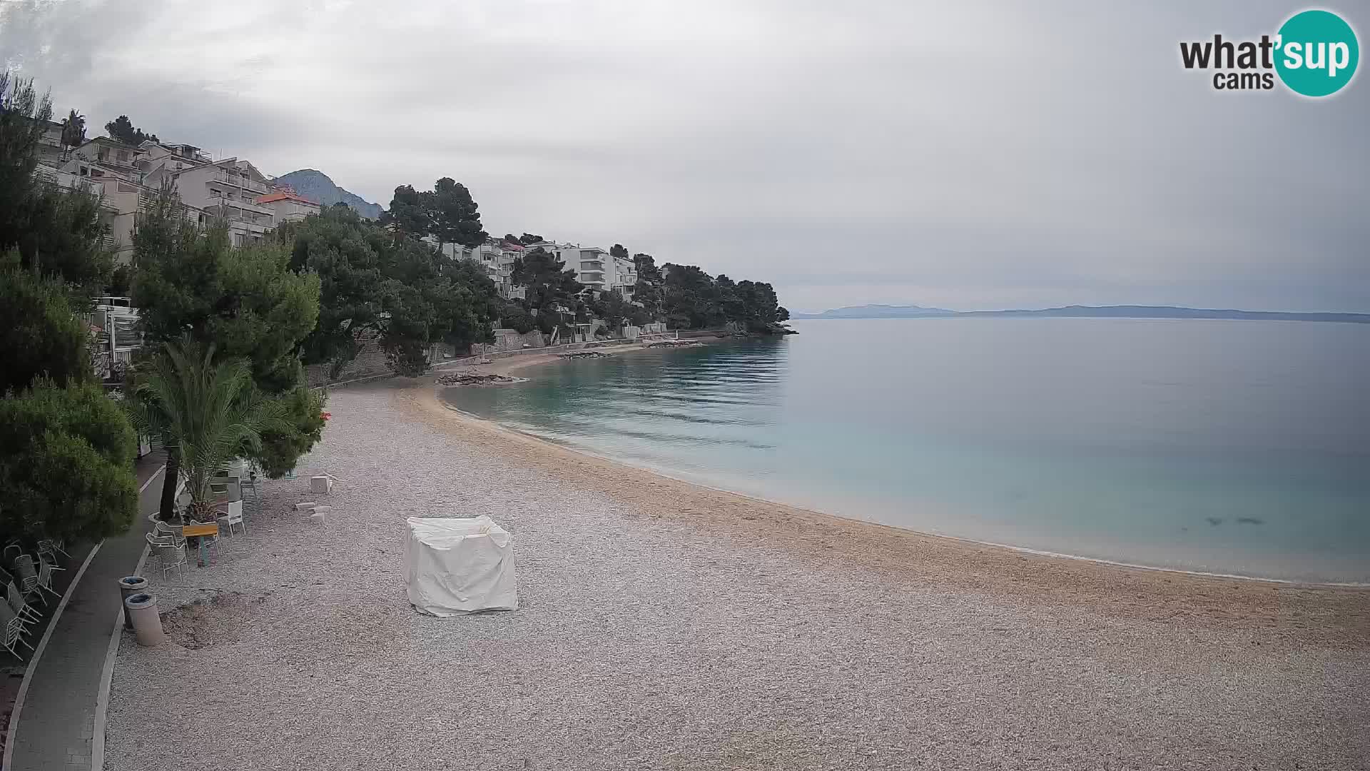 Webcam Playa Lučica Brela – Vista en directo de la costa adriática