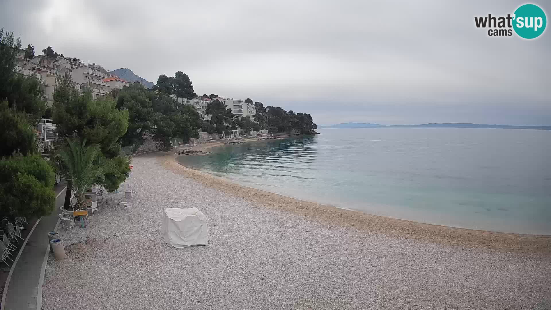 Webcam Playa Lučica Brela – Vista en directo de la costa adriática