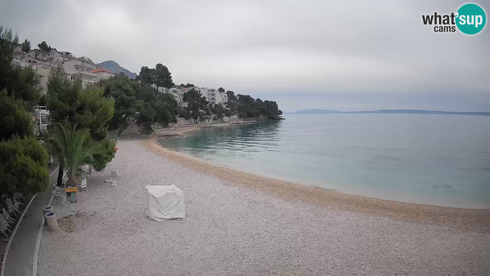 Webcam Lučica Beach Brela – Live View from the Adriatic Coast