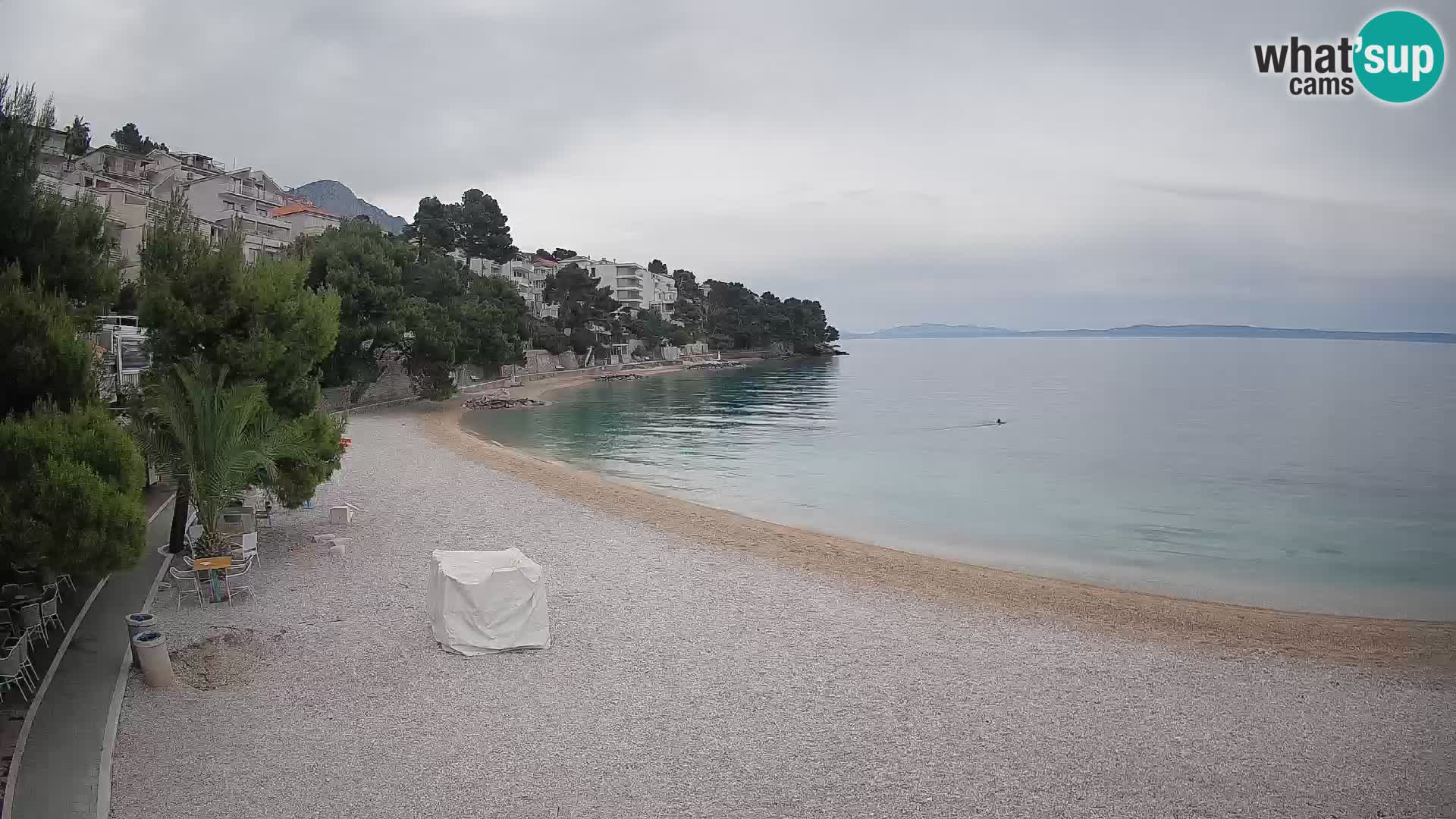 Webcam Playa Lučica Brela – Vista en directo de la costa adriática