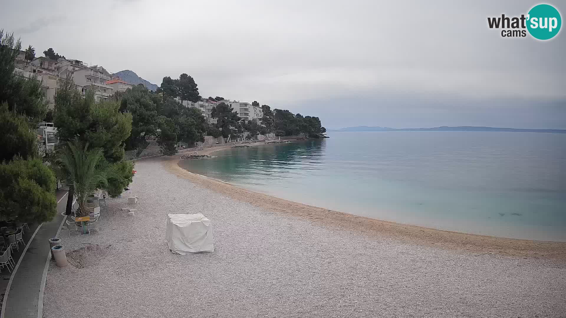Webcam Playa Lučica Brela – Vista en directo de la costa adriática