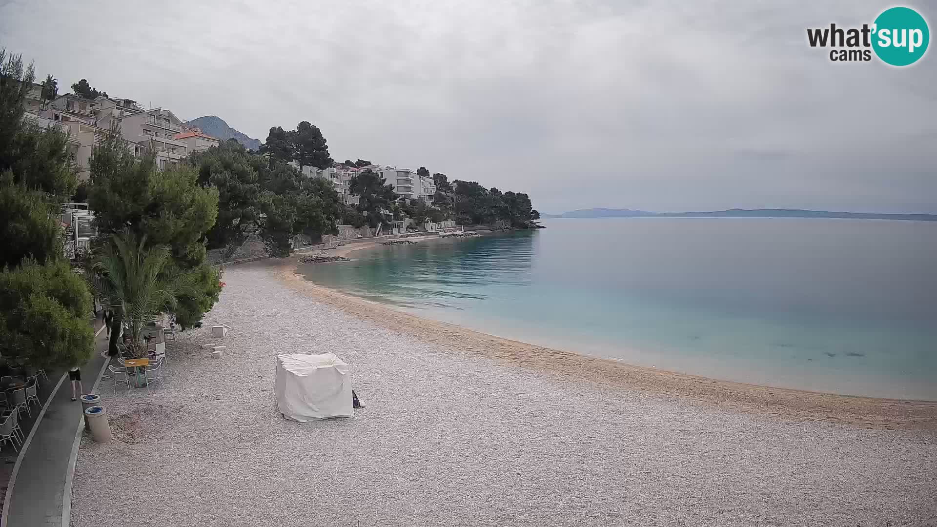 Webcam Plage Lučica Brela – Vue en direct sur la côte adriatique