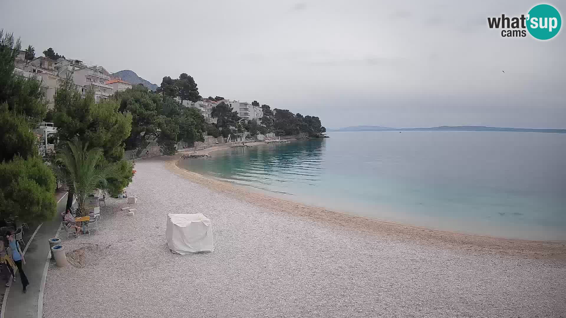 Webcam Plage Lučica Brela – Vue en direct sur la côte adriatique