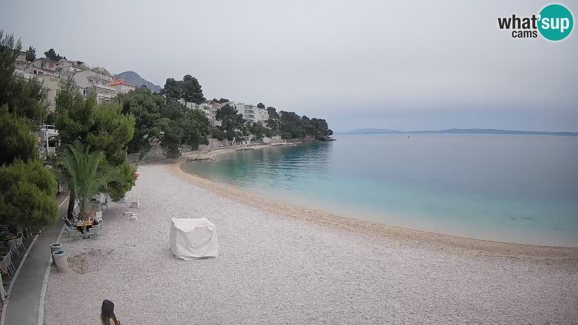 Webcam Playa Lučica Brela – Vista en directo de la costa adriática