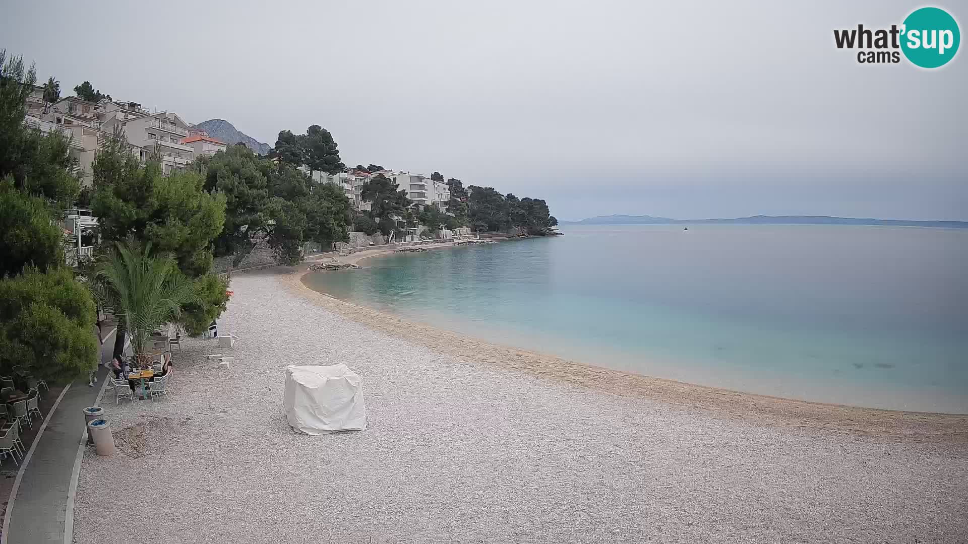 Webcam Plage Lučica Brela – Vue en direct sur la côte adriatique