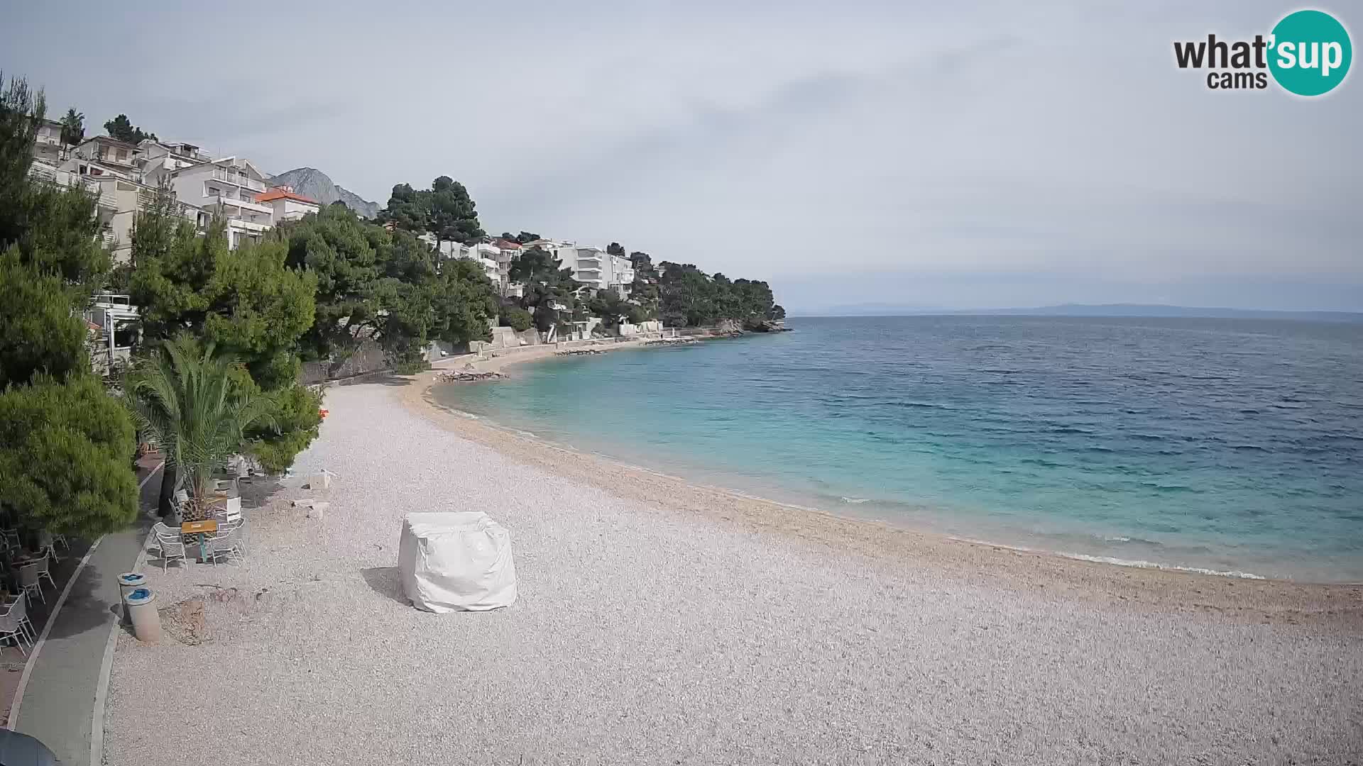 Webcam Spiaggia Lučica Brela – Vista live sulla costa adriatica