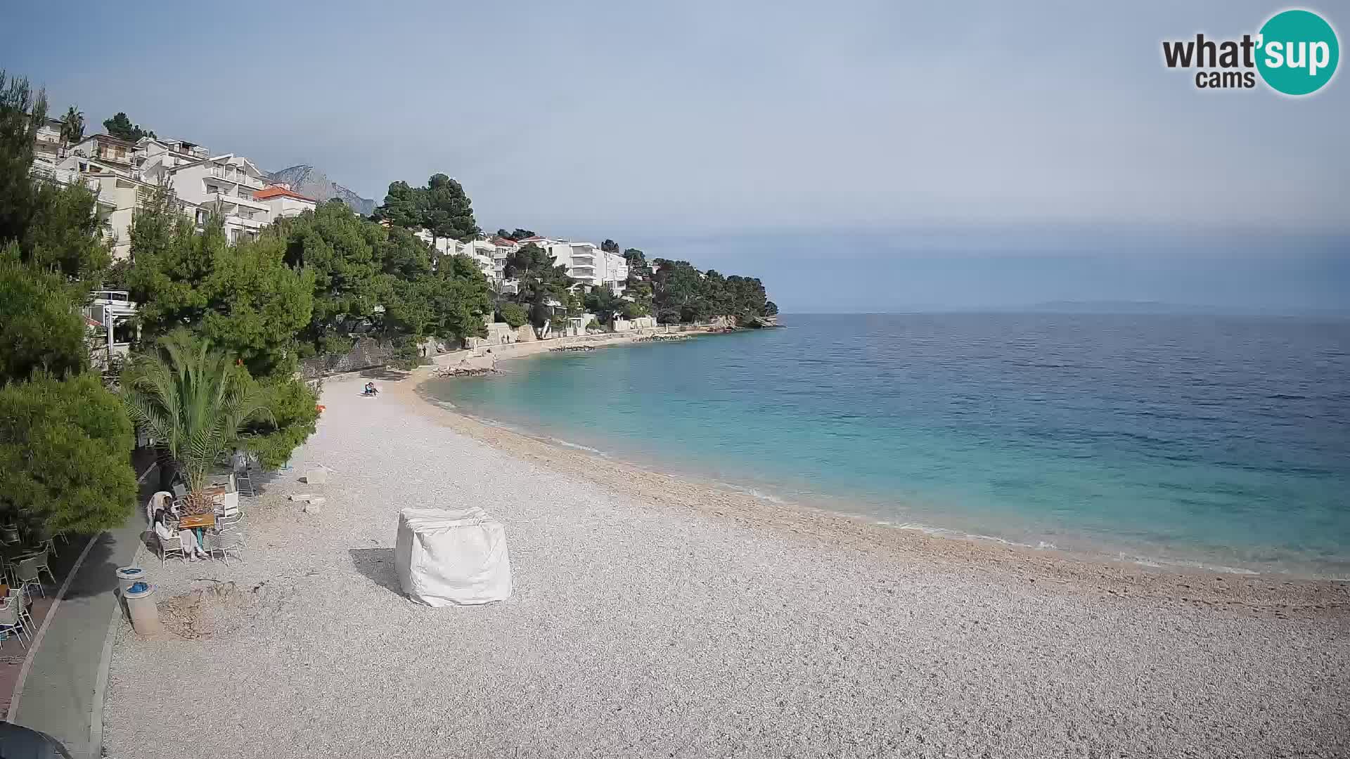 Webcam Spiaggia Lučica Brela – Vista live sulla costa adriatica