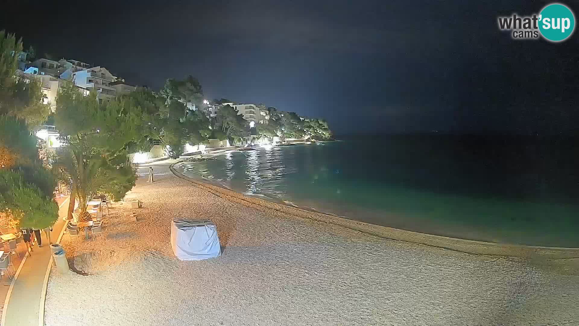 Webcam Playa Lučica Brela – Vista en directo de la costa adriática
