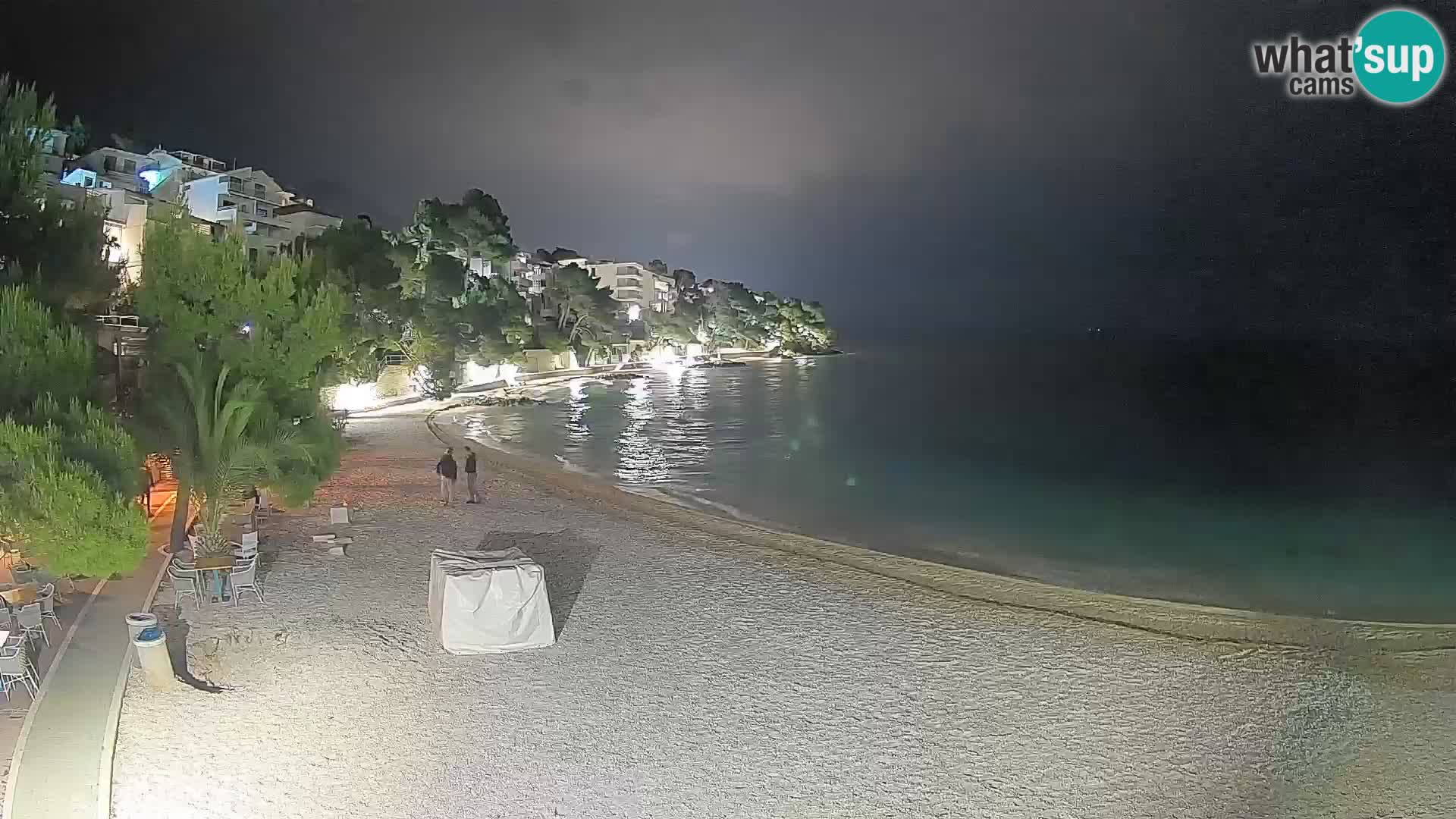 Webcam Plage Lučica Brela – Vue en direct sur la côte adriatique