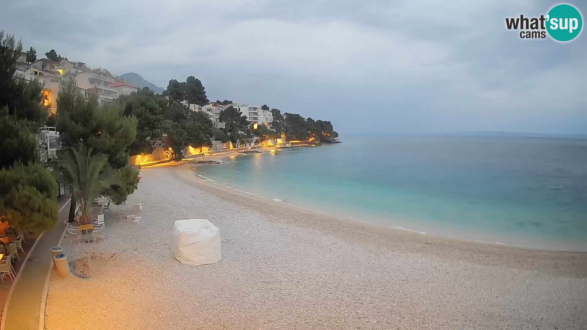 Webcam Lučica Beach Brela – Live View from the Adriatic Coast
