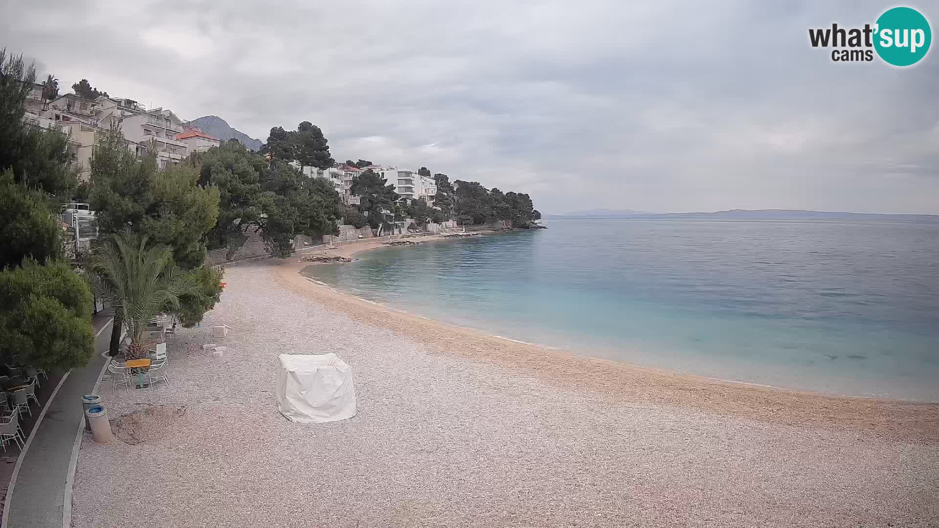 Webcam Playa Lučica Brela – Vista en directo de la costa adriática