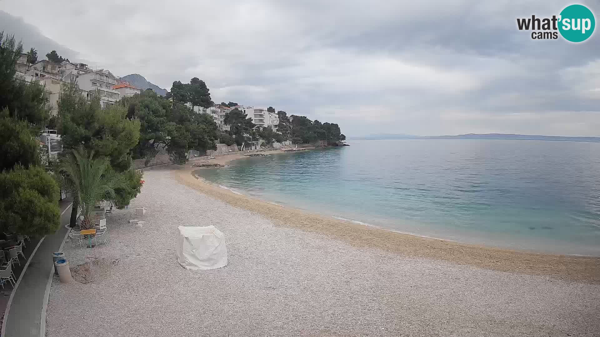 Webcam Spiaggia Lučica Brela – Vista live sulla costa adriatica