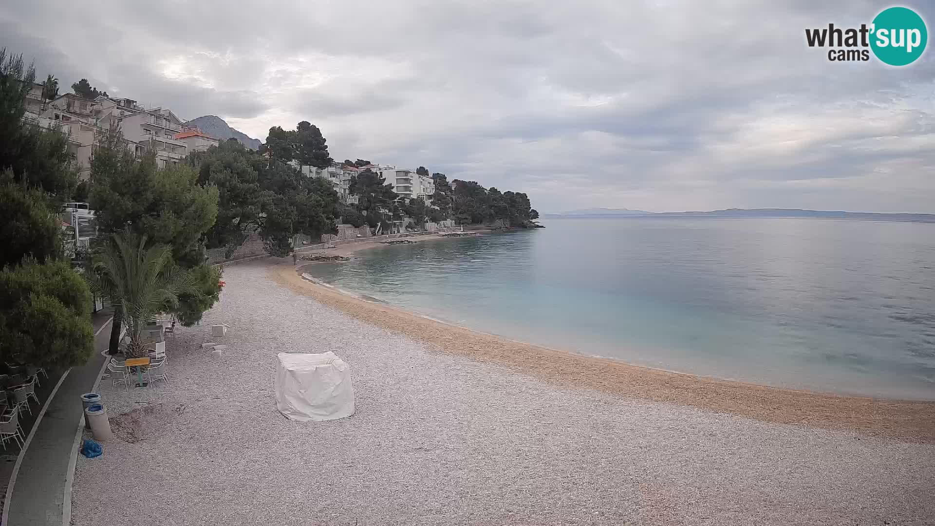 Webcam Plage Lučica Brela – Vue en direct sur la côte adriatique