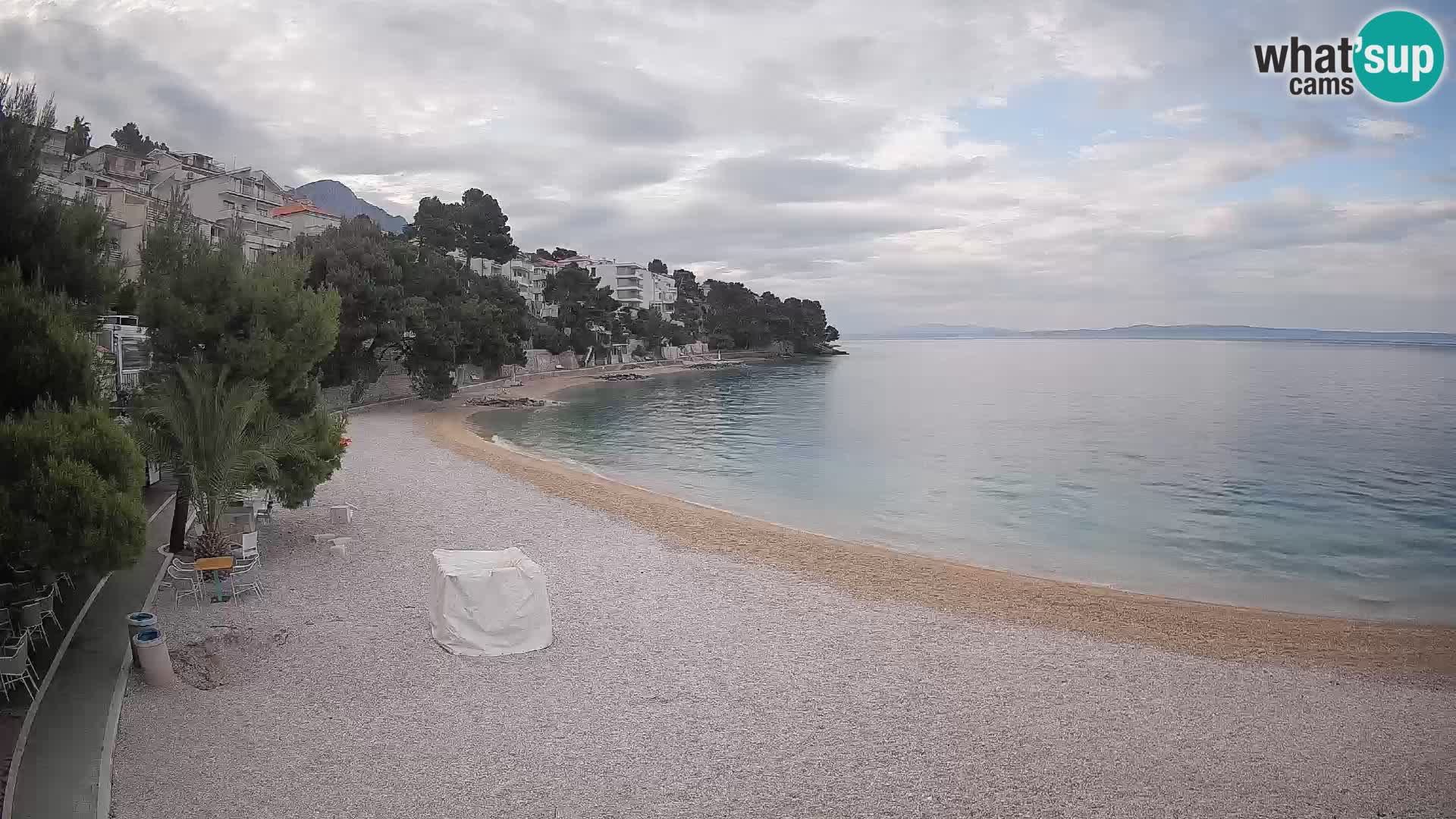 Webcam Playa Lučica Brela – Vista en directo de la costa adriática