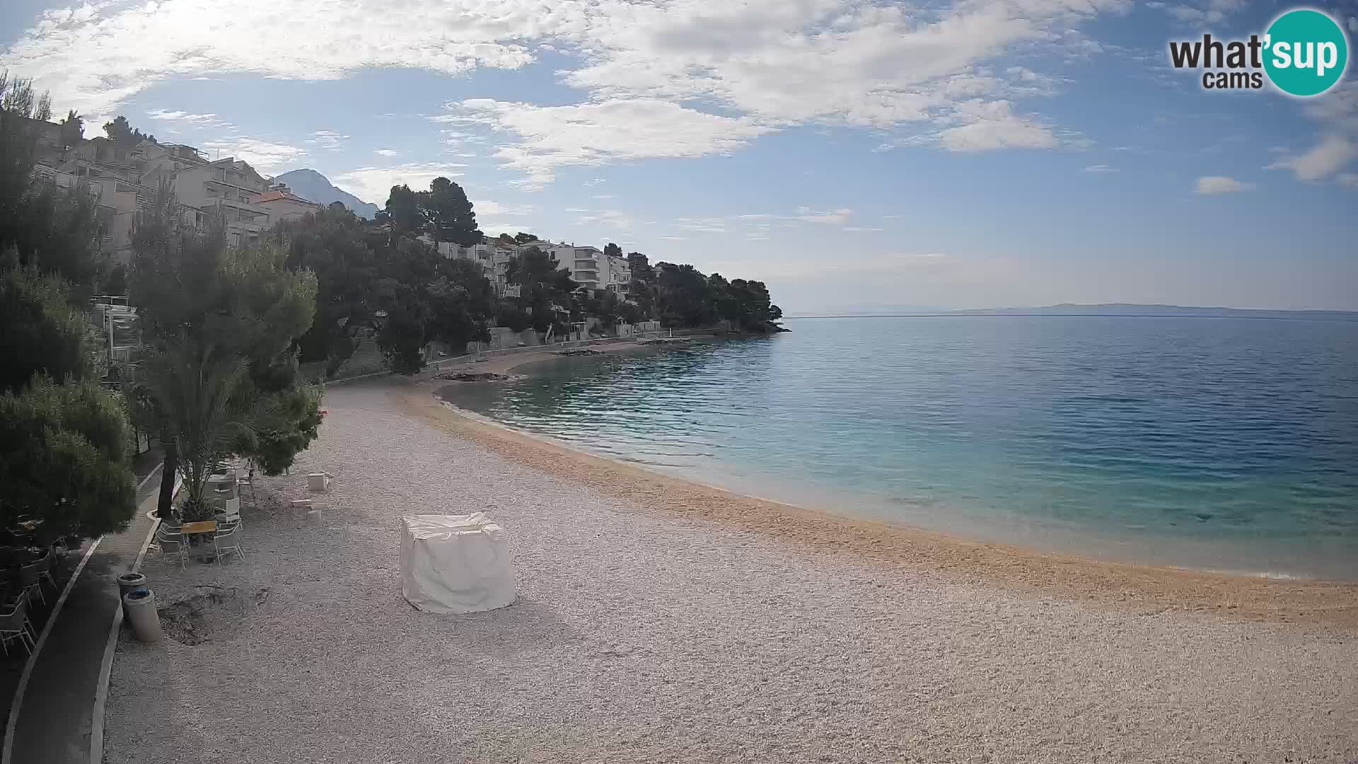 Webcam Plage Lučica Brela – Vue en direct sur la côte adriatique