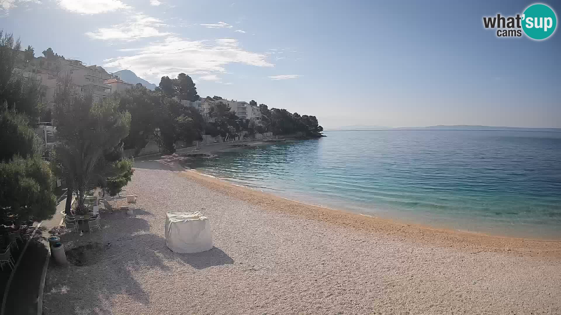 Webcam Spiaggia Lučica Brela – Vista live sulla costa adriatica