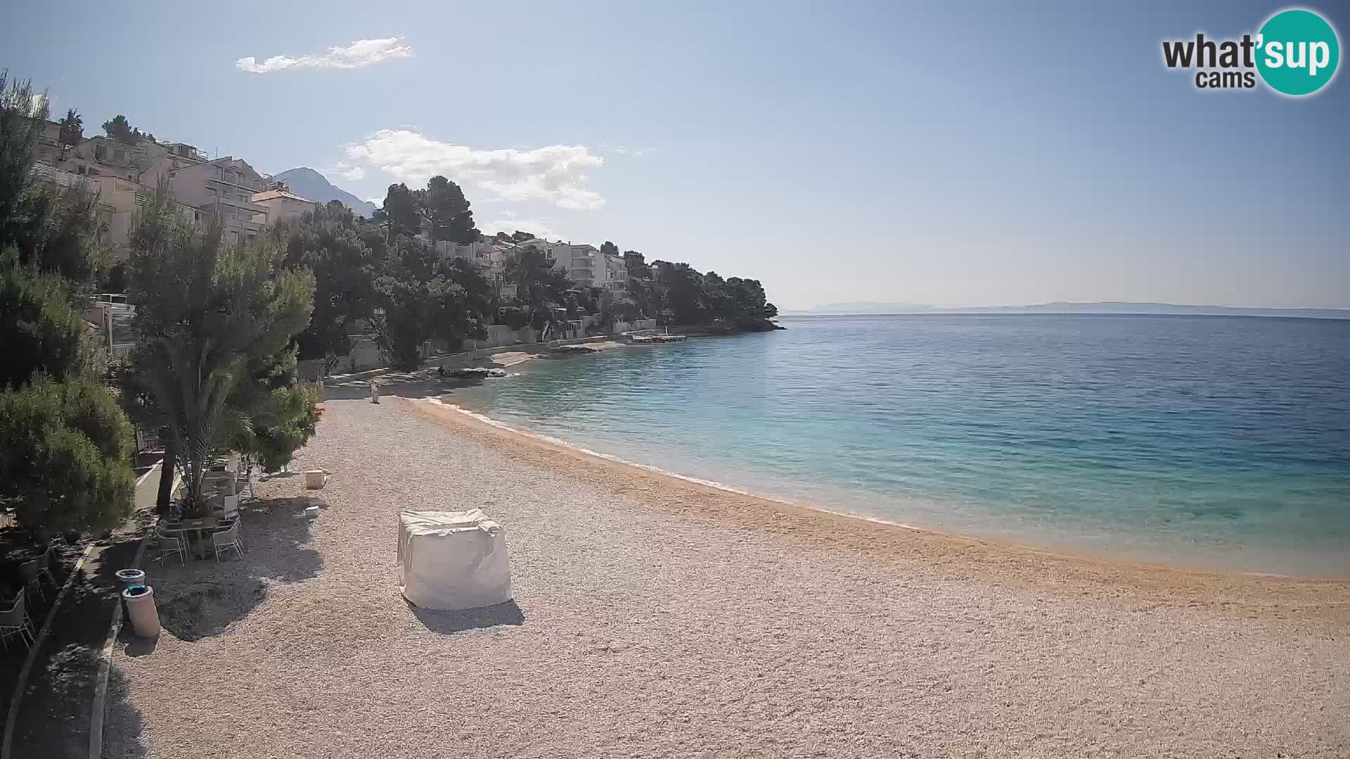 Webcam Plage Lučica Brela – Vue en direct sur la côte adriatique