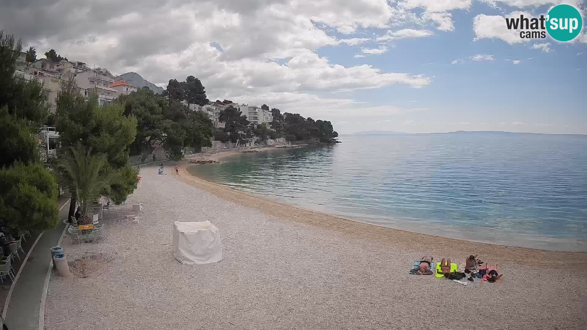 Webcam Spiaggia Lučica Brela – Vista live sulla costa adriatica