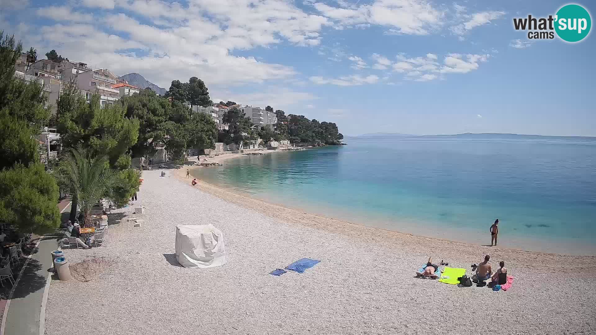 Webcam Lučica Beach Brela – Live View from the Adriatic Coast