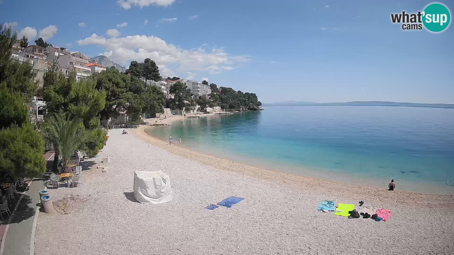 Webcam Spiaggia Lučica Brela – Vista live sulla costa adriatica