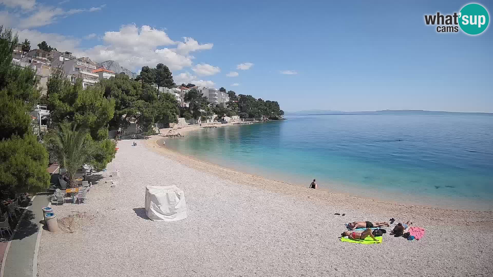 Webcam Playa Lučica Brela – Vista en directo de la costa adriática
