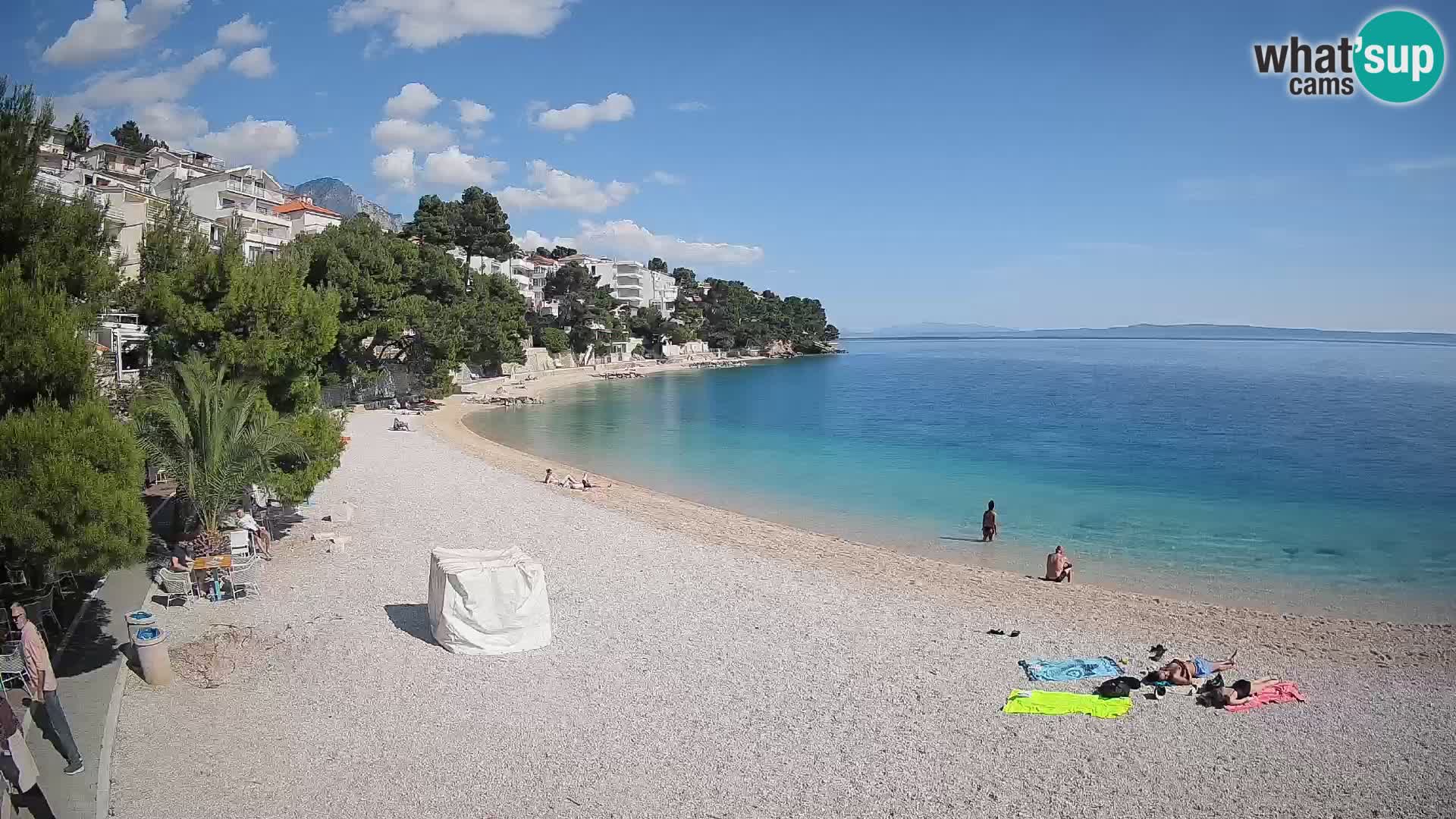 Webcam Spiaggia Lučica Brela – Vista live sulla costa adriatica