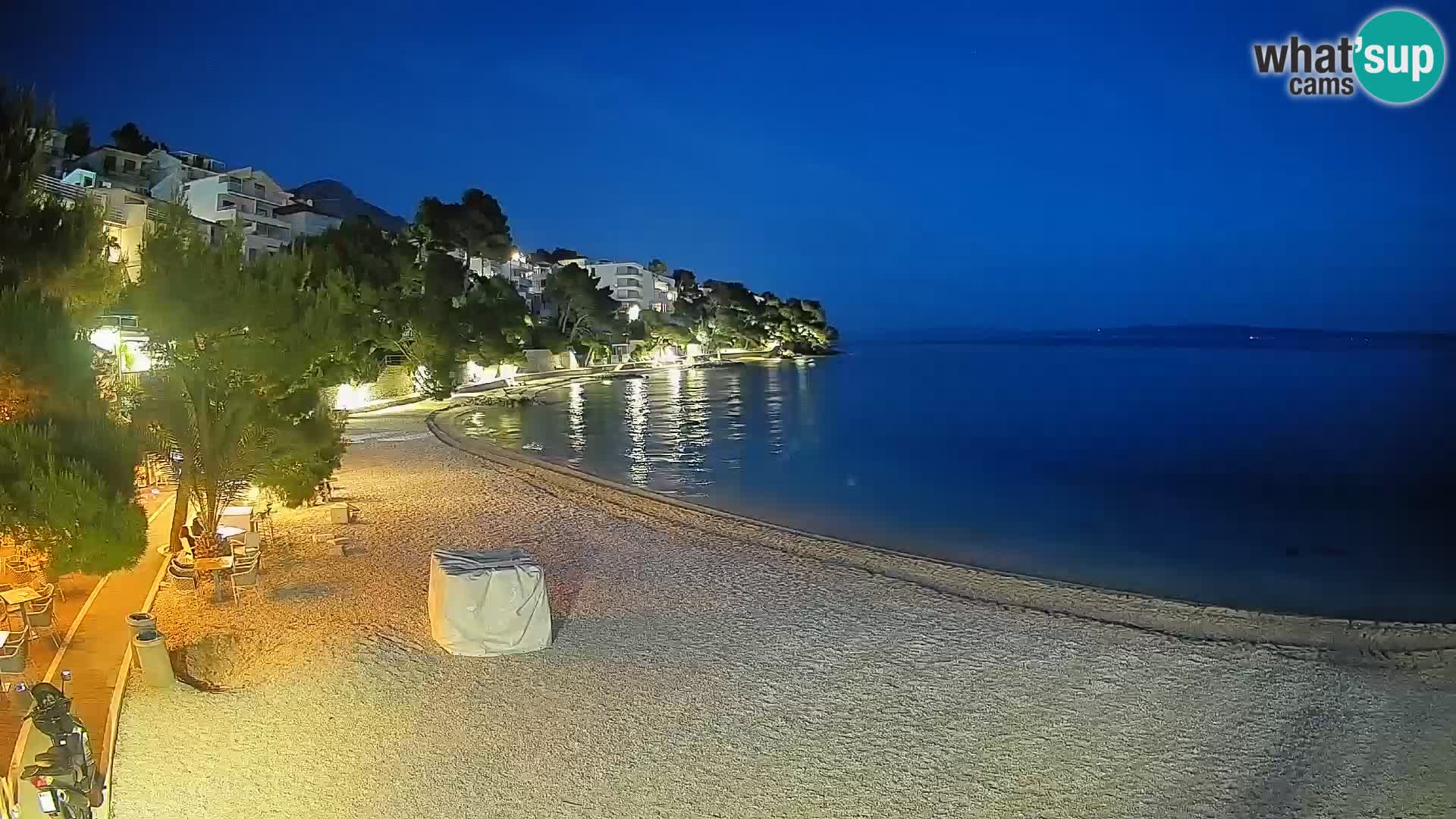 Spletna kamera Plaža Lučica Brela – Pogled v živo na Jadransko obalo