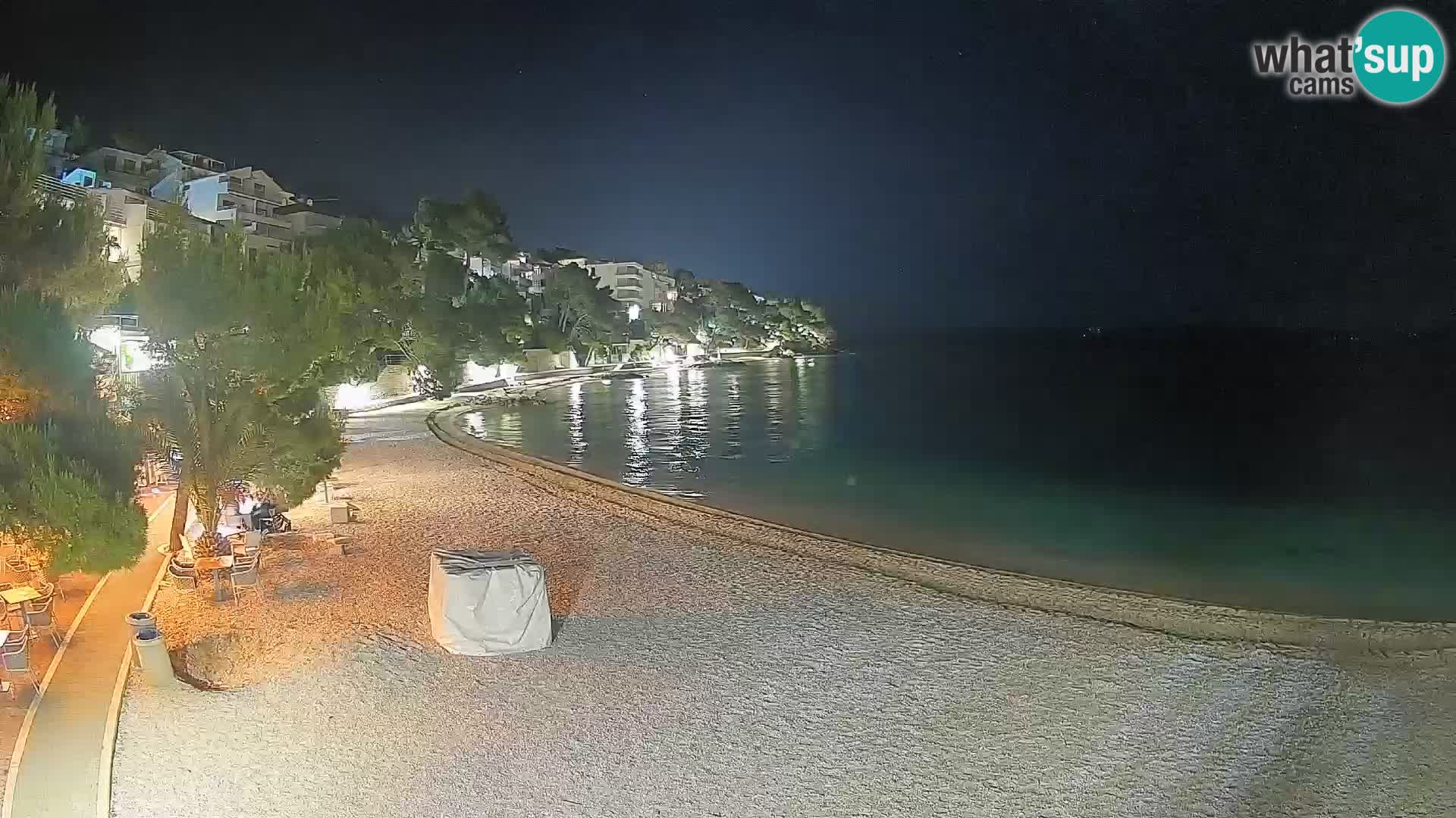 Webcam Spiaggia Lučica Brela – Vista live sulla costa adriatica