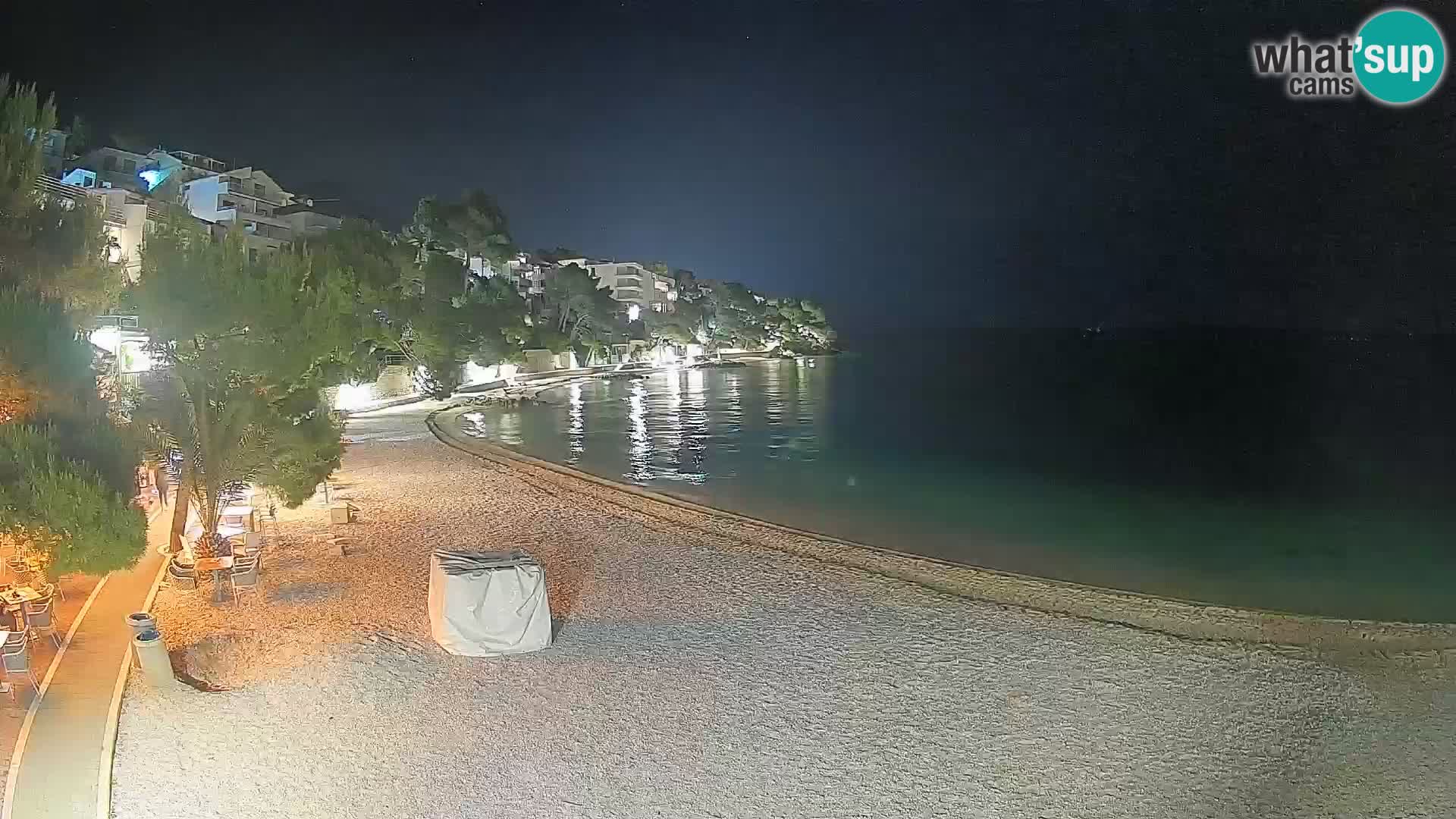 Webcam Spiaggia Lučica Brela – Vista live sulla costa adriatica