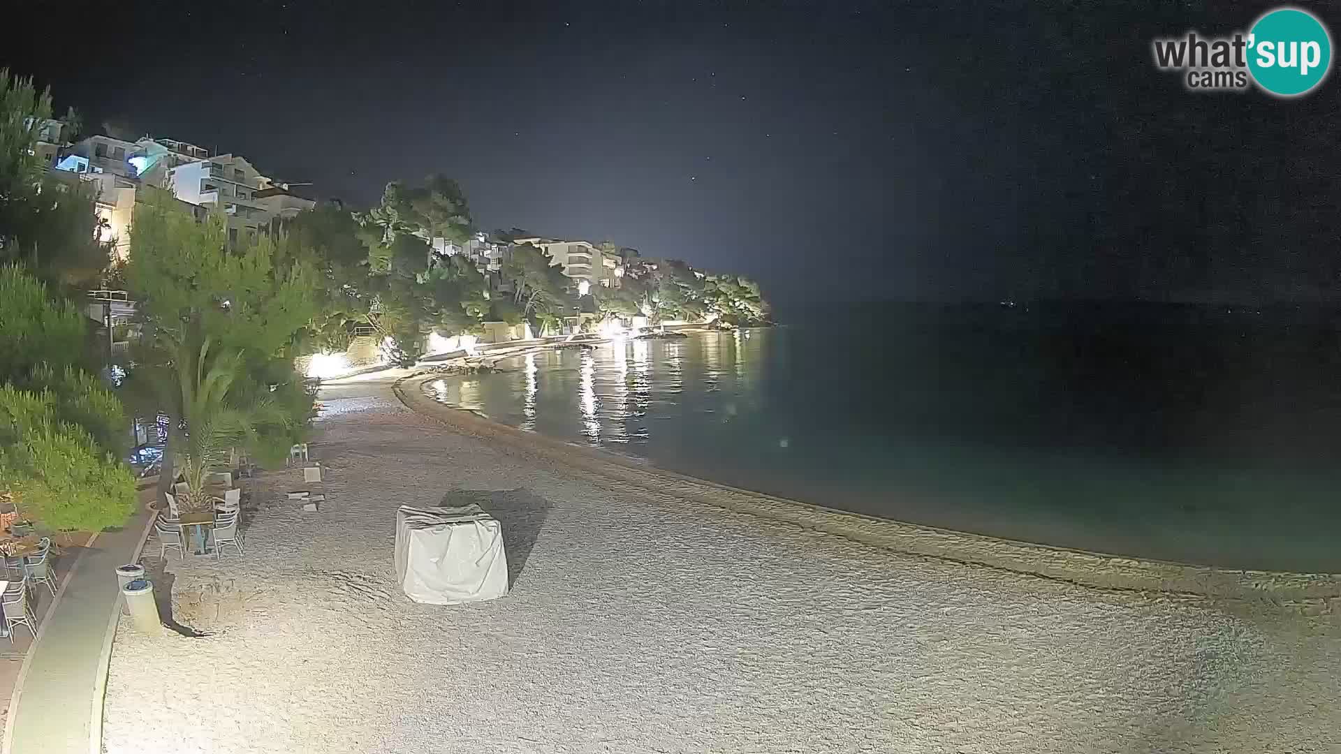 Webcam Playa Lučica Brela – Vista en directo de la costa adriática