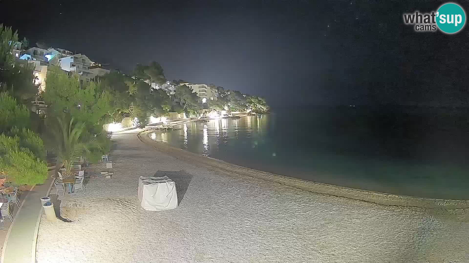 Webcam Plage Lučica Brela – Vue en direct sur la côte adriatique