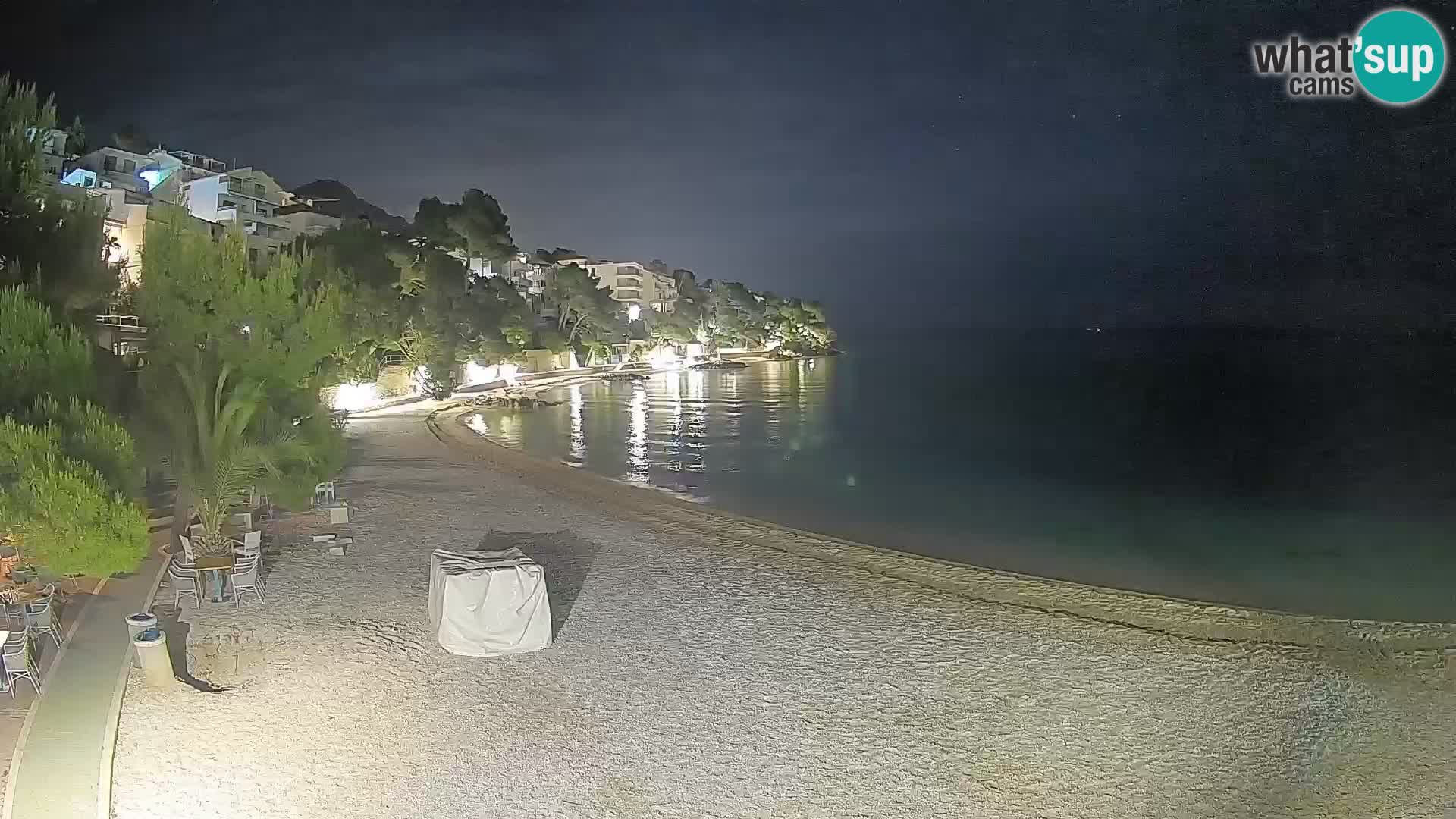 Webcam Spiaggia Lučica Brela – Vista live sulla costa adriatica