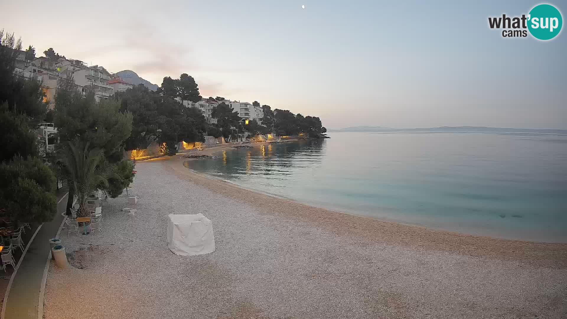 Webcam Playa Lučica Brela – Vista en directo de la costa adriática