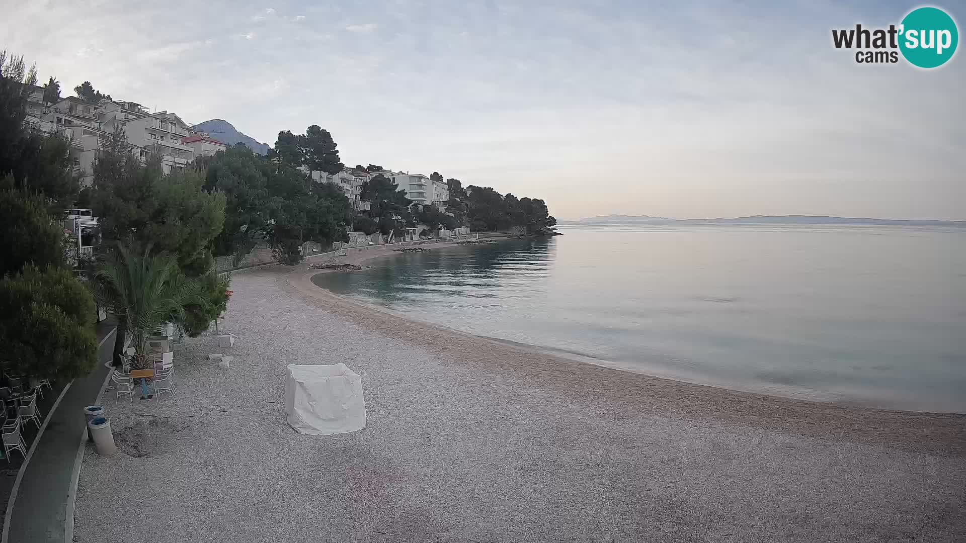 Webcam Plage Lučica Brela – Vue en direct sur la côte adriatique
