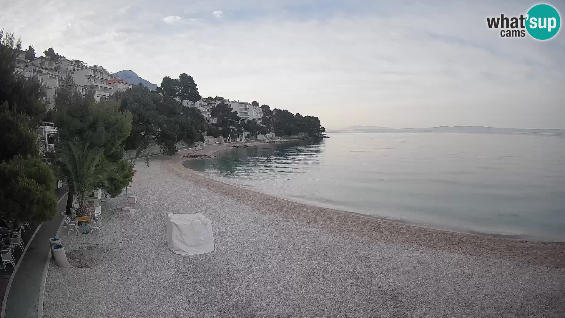 Webcam Plage Lučica Brela – Vue en direct sur la côte adriatique