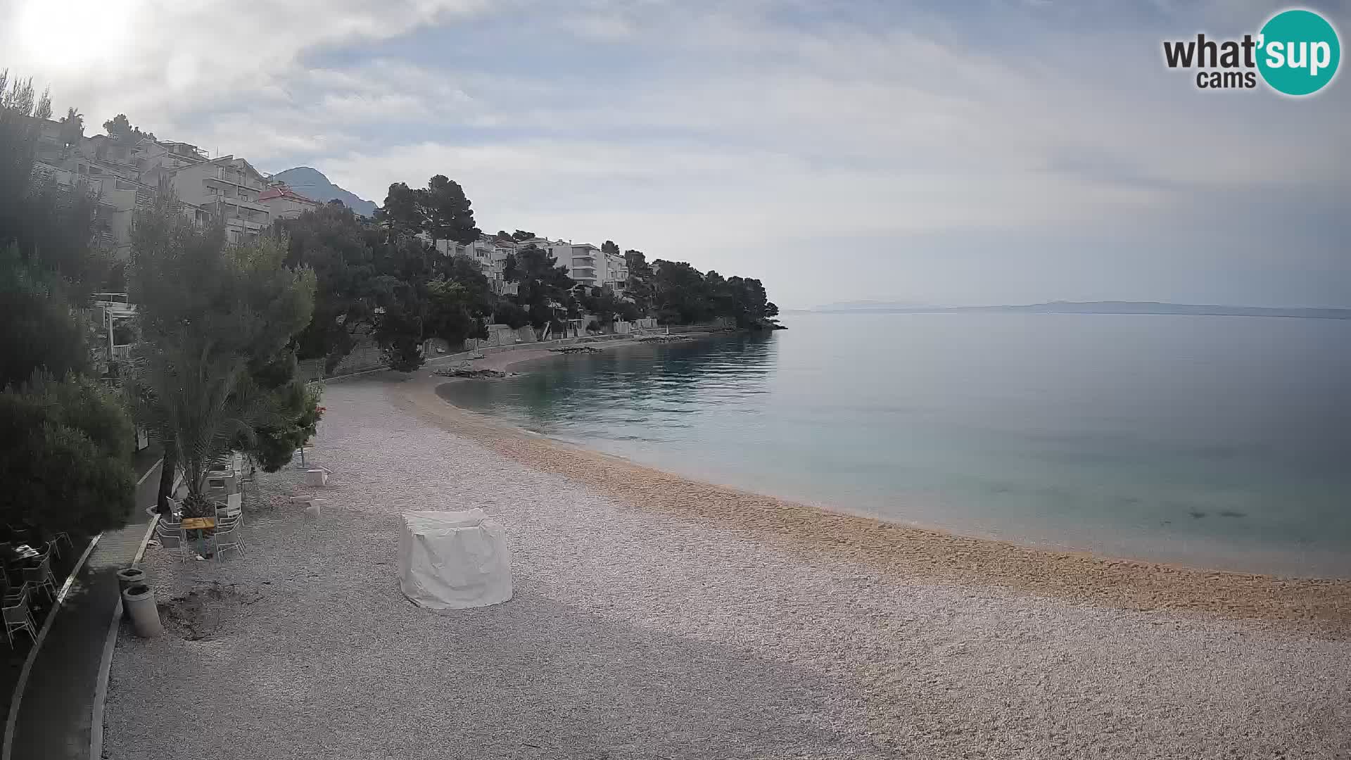 Webcam Spiaggia Lučica Brela – Vista live sulla costa adriatica
