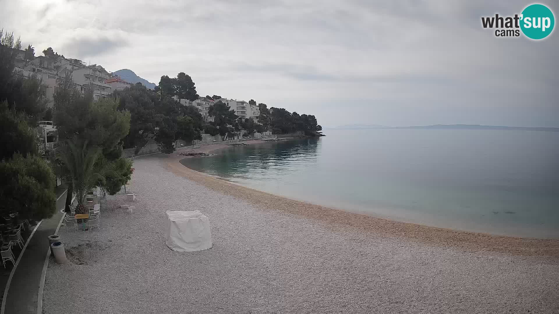 Webcam Playa Lučica Brela – Vista en directo de la costa adriática