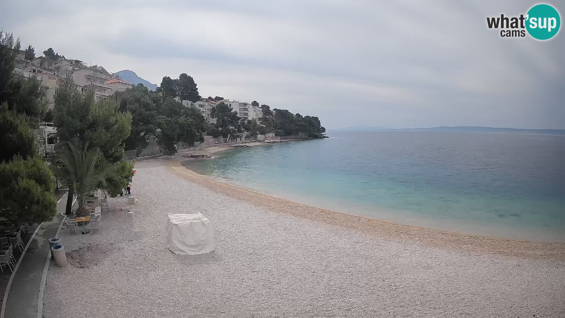 Webcam Spiaggia Lučica Brela – Vista live sulla costa adriatica