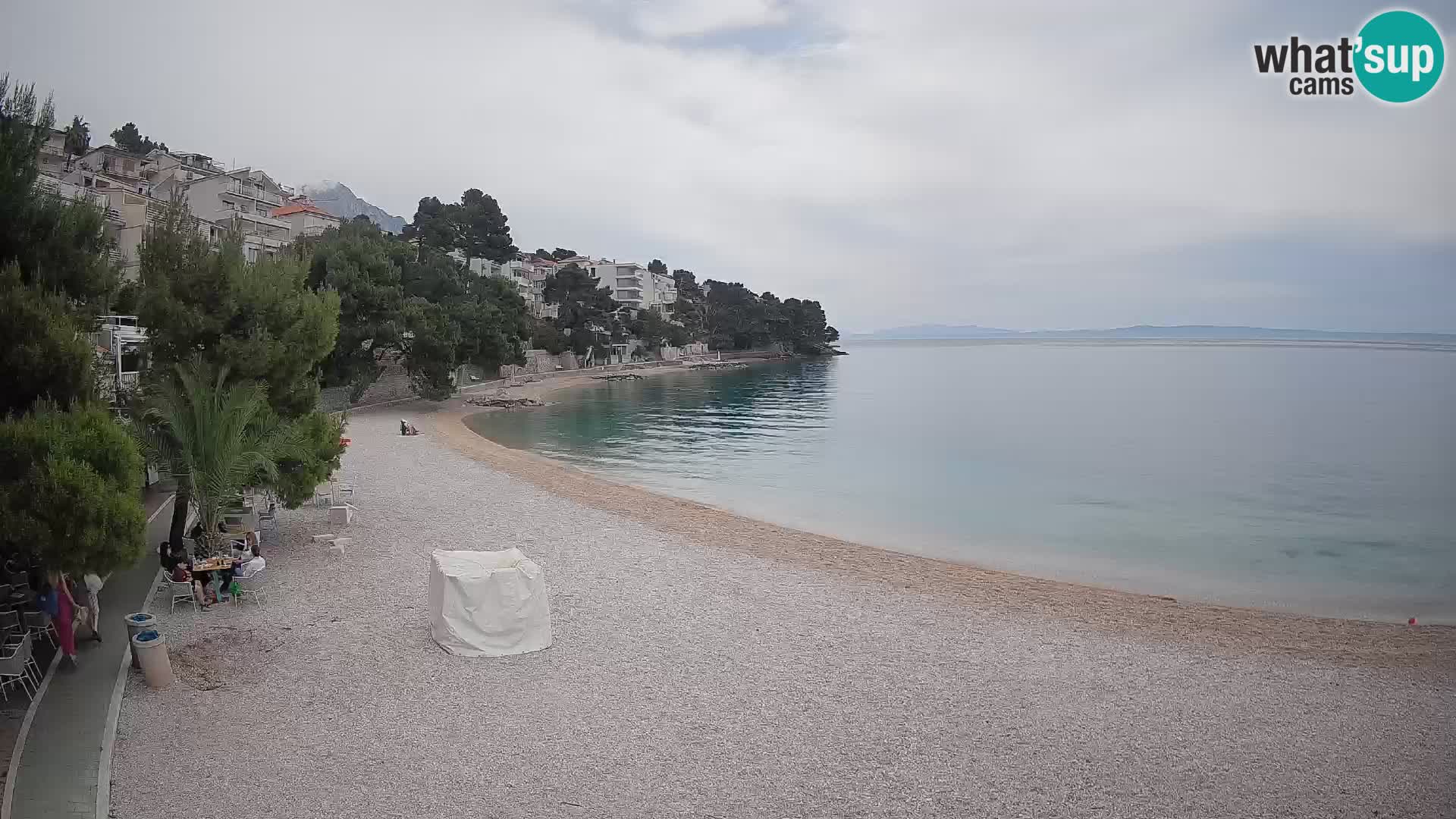 Webcam Plage Lučica Brela – Vue en direct sur la côte adriatique