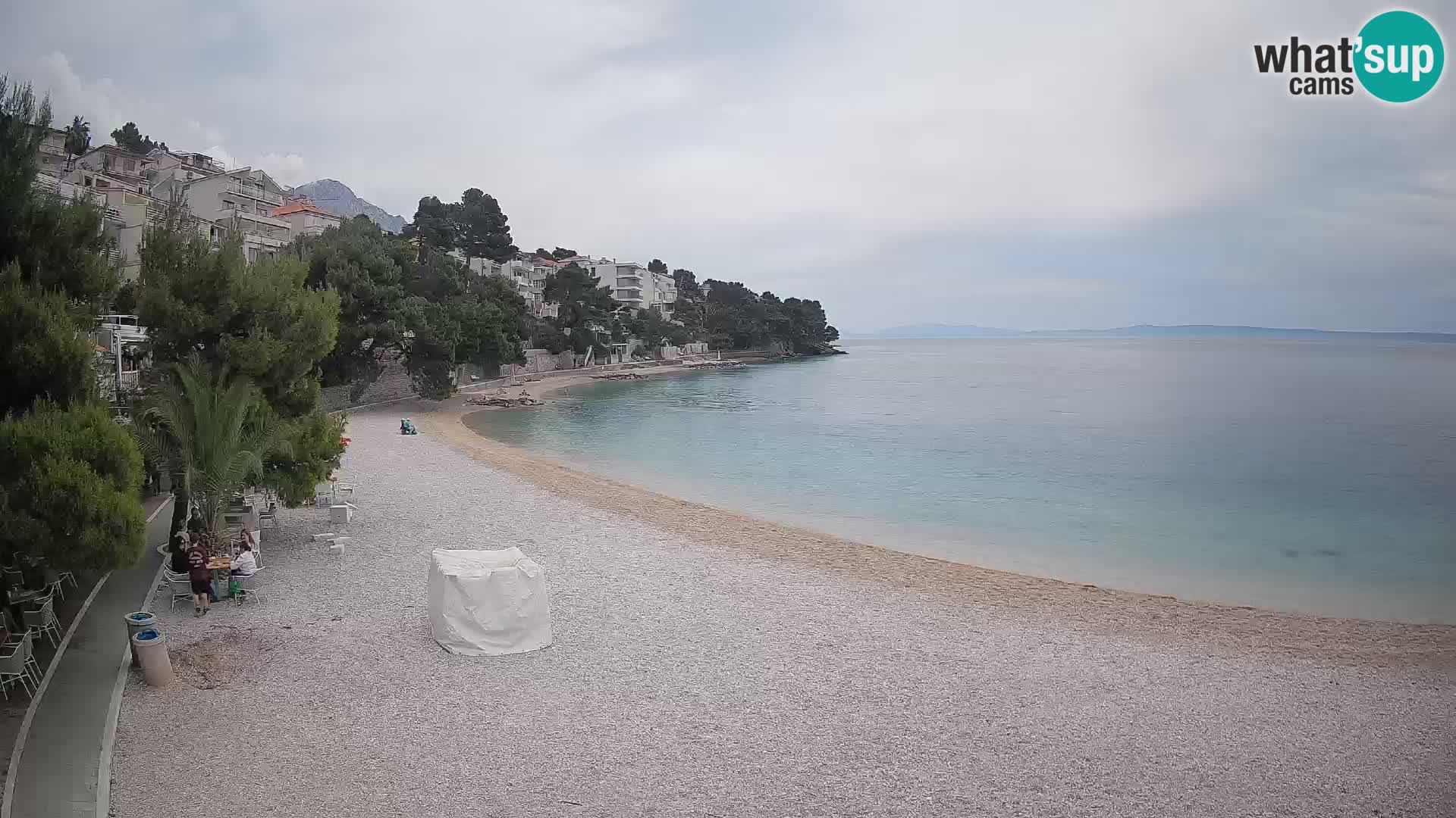 Webcam Spiaggia Lučica Brela – Vista live sulla costa adriatica